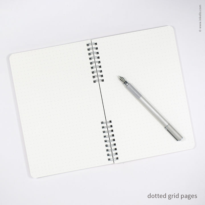 Silver Monogram Spiral Notebook with Kraft Cover (