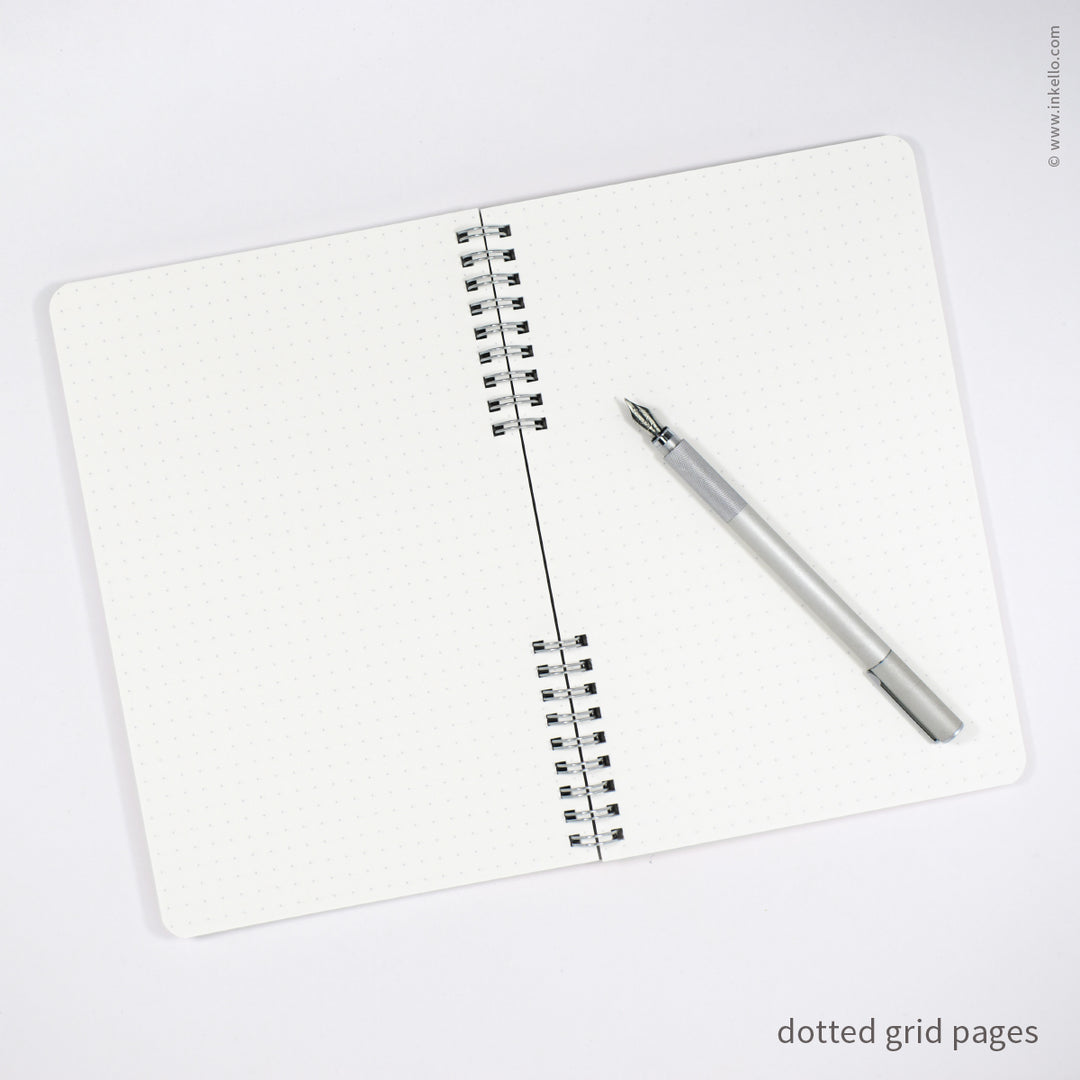 Monogram Spiral Notebook with Black Cover (