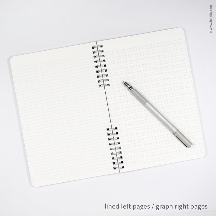 Silver Monogram Spiral Notebook with Kraft Cover (